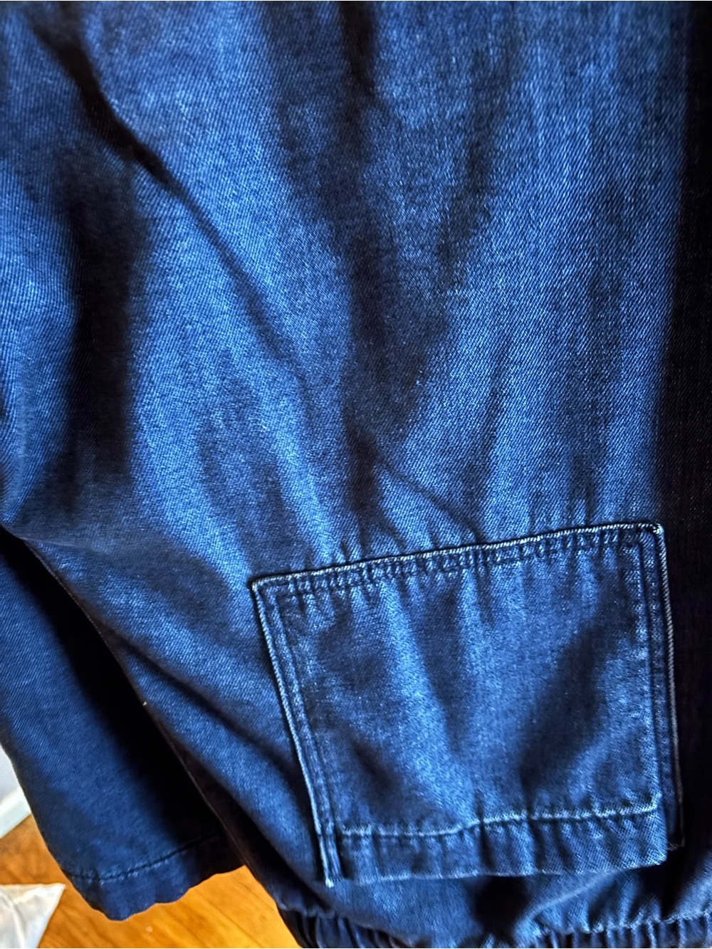 American Eagle Outfitters Women's Dark Blue Wide-Leg Jeans